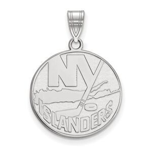 Sterling Silver NHL New York Islanders LG Disc Pendant